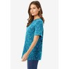 Woman Within Plus Size Perfect Printed Short-Sleeve Crewneck Tee - 4 of 4