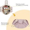 Narwey Barrel Drawstring Makeup Bag Pink Large Cosmetic Bag Make up Bags - 3 of 4