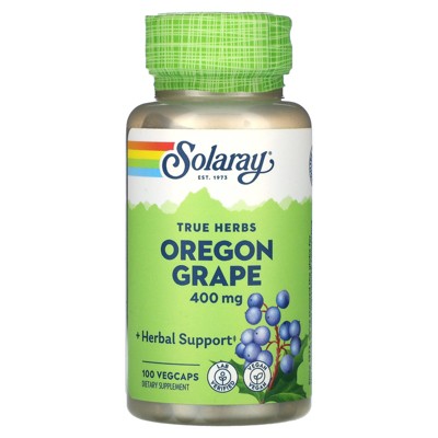 Solaray True Herbs, Oregon Grape, 400 mg, 100 VegCaps
