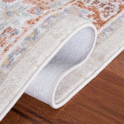 Blair Beige and Gray Washable Synthetic Area Rug