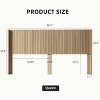 Modern Wall Mounted Solid Wood Queen&King Headboard - White Oak - 2 of 4