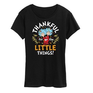 Women's - Dr. Seuss - Thanksgiving Is A Family Thing Short Sleeve Graphic T-Shirt - 1 of 4