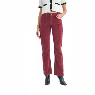 Women's Slim Bootcut Corduroy Pant - JUST BLACK DENIM