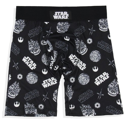 Star Wars Mens' Death Star Tag-free Boxers Underwear Boxer Briefs (x-large)  Black : Target