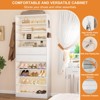 Aheaplus 80-In Tall Shoe Cabinet with Drawers, 9-Tier Shoe Storage Shelves - 3 of 4