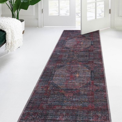 Unique Loom Mangata Melissa Border Washable Indoor Flatweave Woven Area Rug