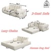 Kumasinova 78.7" Human Dog Sofa Bed,3-in-1 Foldable Teddy Fabric Sleeper Sofa with 4 Pillows,Boneless Couch for Living Room,Guest Bed,Playroom - 3 of 4