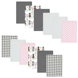 Luvable Friends Hudson Baby Flannel Burp Cloths 12pk Set - 1 of 2
