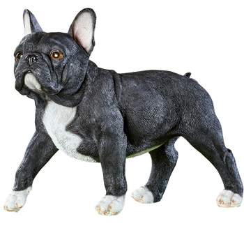 Collections Etc Black and White French Bulldog Outdoor Statue Black