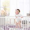 Sweet Jojo Designs Girl Baby Fitted Crib Sheet Peony Floral Garden Purple Ivory - 2 of 4
