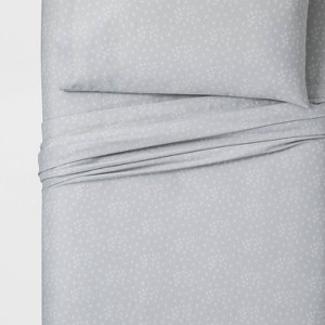 Twin XL 100% Cotton Printed Pattern Sheet Set Gray Petal - Threshold