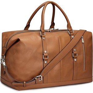 Canvas Weekender Bag for Men with Shoe Compartment, Large Overnight Travel Carry On Tote Bag, Vintage Design - 1 of 4