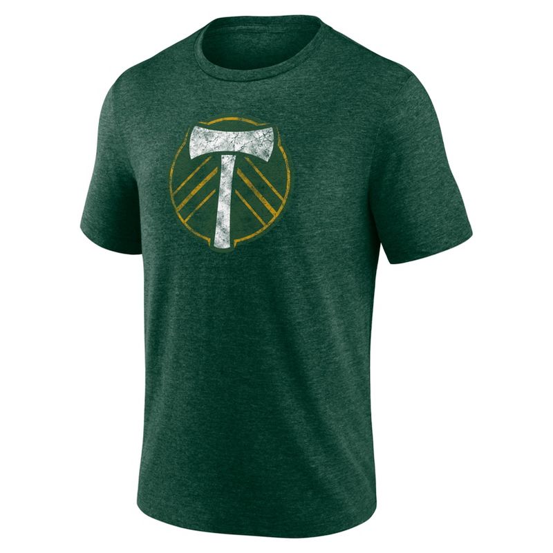 MLS Portland Timbers Men&#39;s Gray Short Sleeve Triblend Chest Logo T-Shirt, 2 of 4