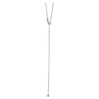 Adjustable Rope Chain with Lobster Clasp Closure in Sterling Silver - Gray (24")