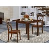 HomeStock 3-Piece Mahogany Finish Solid Wood Top Dining Table Set - 2 of 4