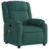 vidaXL Dark Green Massage Recliner Chair - Manual Recline, Vibration Massage, Comfortable Fabric, Side Pocket, Sturdy Frame - 3 of 4