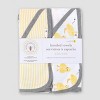 Burt's Bees Baby® Baby Girls' Set of 2 Little Ducks Hooded Towels - Yellow - 2 of 3