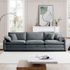 Christopher Knight Home Johnson Mid-Century Modern 115.34" Wood and Corduroy Upholstered 3-Seater Sectional Sofa - 2 of 4