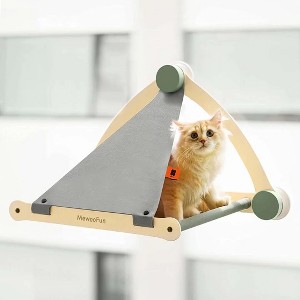 Mewoofun Pet Toy Cat Window Perch and Hammock Seat with Strong Suction Cups, Holds up to 30 lbs, Grey, 24"*15"*15" - 1 of 4