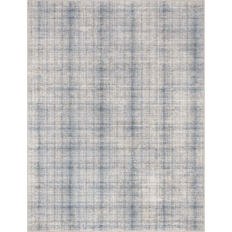 Well Woven Rio Flatweave Distressed Plaid Area Rug, 1 of 9