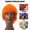 Unique Bargains Women's Wigs 11" Orange with Wig Cap - 2 of 4