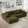108" Chenille Modular Sectional Sofa,Upholstered L-Shape Sofa with 6 Pillows,Free Combination for Home Living Room-Baofuwish - 2 of 4