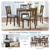 5-Piece Dining Set with Wooden Table and 4 Chairs - 4 of 4