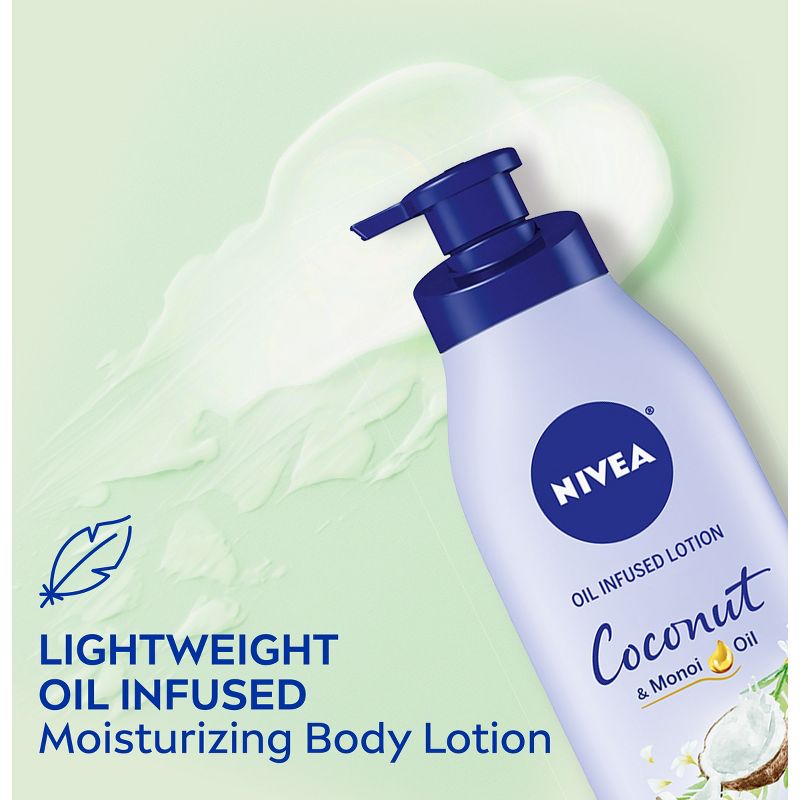 NIVEA Oil Infused Body Lotion with Coconut and Monoi Oil - 16.9 fl oz, 3 of 13