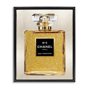 Stupell Industries Fashion Perfume Bottle Black Floater Framed Canvas Wall Art - 1 of 4