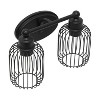 Ironhouse Industrial Decorative Cage Vanity Uplight Downlight Wall Mounted Fixture Black - Lalia Home - 4 of 4
