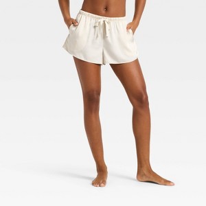 Women's Satin Pajama Shorts - Auden™ - 1 of 3