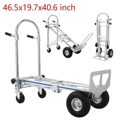 46.5" Aluminum Hand Truck 4 in 1 Folding Dolly Cart 770 lbs Capacity Heavy Duty