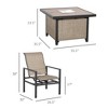 5 Piece Garden Patio Dining Set, Dinner Table with Built-in Ice Bucket Insert, 4 Rocking Chairs - 3 of 4