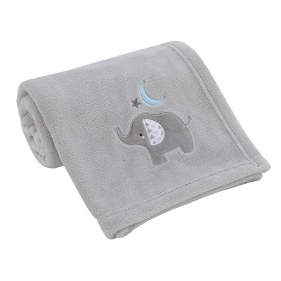 NoJo Elephant Stroll Super Soft Baby Blanket - Gray