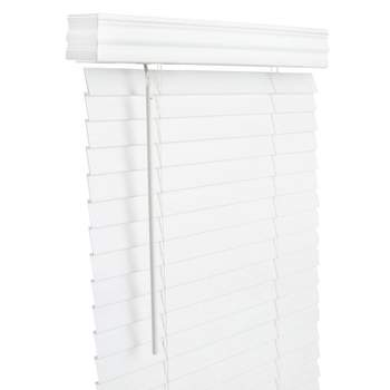 Living Accents Faux Wood 2 in. Blinds 72 in. W X 60 in. H White Cordless