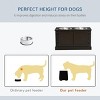 INFURNIC Pet Bowl Elevated Dog Feeder Station with Storage Two Stainless Steel Bowls Modern Design, Brown, 23.6"*11.8"*13.4" - 2 of 4