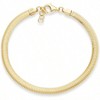 Modern classic Herringbone Snake Chain Bracelet, 4mm Domed Link, Made in Italy,Made in Italy,gift for her or him - 2 of 4