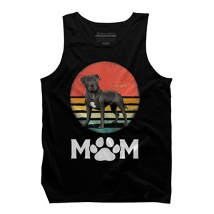 Men's Design By Humans Mother's Day Pittie Mom Pitbull Dog Lovers By JorgeLopez Tank Top - 1 of 2