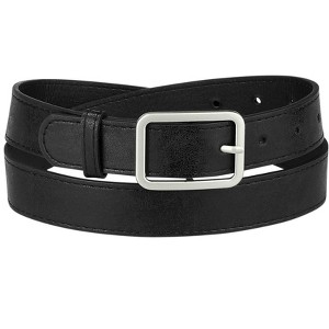 INSPIRE CHIC Women's Skinny Single Pin Buckle PU Casual Shiny Waist Belt - 1 of 4