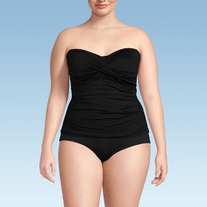 Lands' End Women's Bandeau Tankini Swimsuit Top - 1 of 4