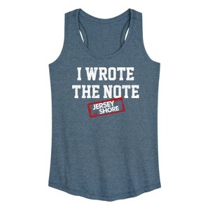 Women's - Jersey Shore - I Wrote The Note Graphic Racerback Tank - 1 of 4