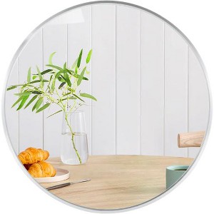 Lyngins 16 Inch Round Wall Mirror – 4mm HD Glass Bathroom Mirror, Anti-Rust Aluminum Bathroom Decor, Shatterproof Mirrors for Bathroom Sink - 1 of 4
