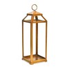 Cheung's Novara Tapered Square Top Metal Lantern - Gold - 2 of 4