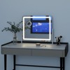 ELECWISH 23.6" x 19.7" Rectangle LED Vanity Mirror with Stand - 3-Color Touch Control, 10X Magnifier, USB Port, Wall Mountable, White - 4 of 4