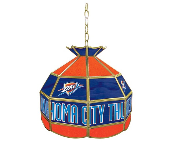 Oklahoma City Thunder Tiffany Style Lamp - 16 inch