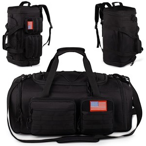 Tactical Gym Bag for Men，70L Large 3 in 1 Sports Duffle Bag with Shoes Compartment for Travel, - 1 of 4