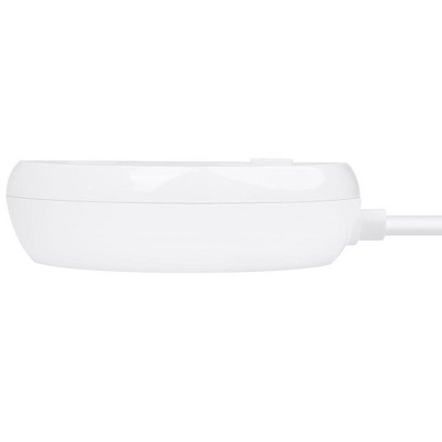 Compact White USB-C Power Strip with 2 Outlets and 57W 3 USB Ports