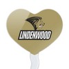 Lindenwood University Secondary Logo Heart Love Cupcake Picks Toppers Decoration Set of 6 - 2 of 4