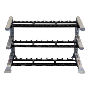 Pro ClubLine Modular Storage Rack for Dumbbells Kettlebells and Medicine Balls 3 Saddle Tiers Heavy Duty Commercial Gym Equipment - 1 of 2