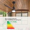 Sofucor 60'' Ceiling Fan with Dimmable Led Light 3 Wood Blades BLack+Brown - 4 of 4